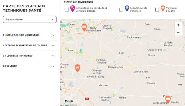 Mise en ligne de la carte nationale des plateaux techniques spécialisés (PTS) pour « évaluer l’aptitude médicale à la conduite »